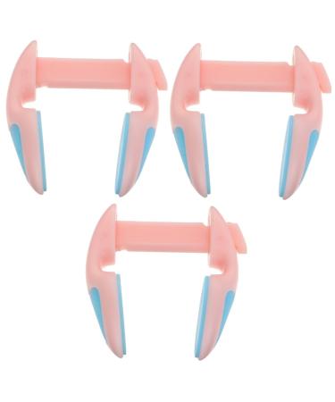 FRCOLOR 3 Pcs Nose Bridge Booster Nose Bridge Clip Nose Safety Clip Silicone Nose Lifter Silicone Nose Shaper Nose Lifter for Women Nose Bridge Straightener Clip Slim Correction 5.3X5cmx3pcs Pinkx3pcs