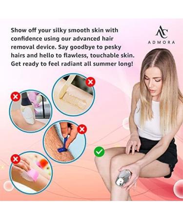 Crystal Hair Eraser - Nano Painless Hair Removal Tool for Men and Women | Fast & Easy Exfoliation Stone | Soft Smooth Silky Skin | Nail Filer Included | Rose Red - Buy Online on GoSupps.com