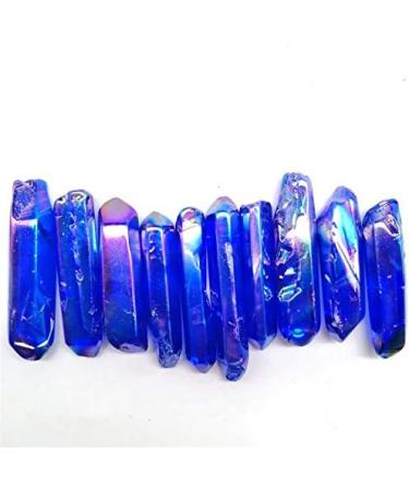 100g Blue Aura Titanium Crystal Coated Strip Quartz Rough Violet Crystal Stone Strip for Decoration - Buy Online on GoSupps.com