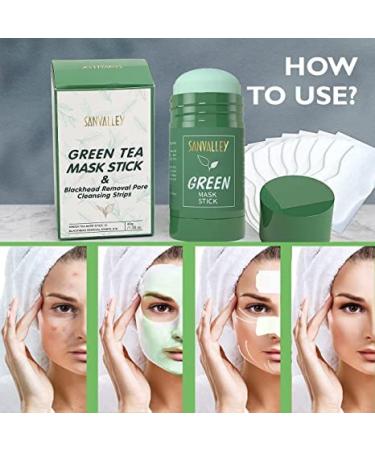Green Hills Tea Mask Stick with Blackhead Remover - Clay Face Extract for Oil Control, Acne Cleansing, Pore Minimizing - Purifying Detox Mask for Men & Women - 1 Pack - Buy Online on GoSupps.com