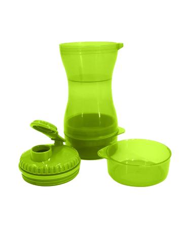 Aizuoni pet water bottle - leakage -proof portable puppy dispenser |Double Seal Dog water cups for hiking traveling walking camping outdoor green