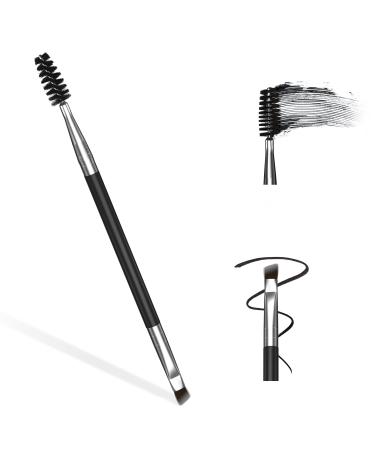 FENVIRN Double-Head Angled Eyebrow & Eyelash Brush  Dual-Ended Eyelash Brush  Professional Eyelash Spoolie Brush for Eye Makeup  Easy to Use Pattern B