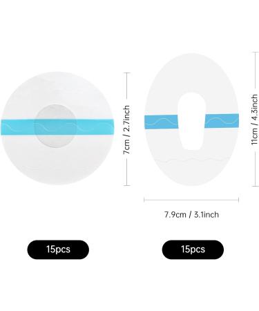15 Waterproof Freestyle Libre 3 & Dexcom G6 Plasters | 30 Self-Adhesive Skin-Friendly 7cm Diameter Stickers for Swimming & Shower - Buy Online on GoSupps.com