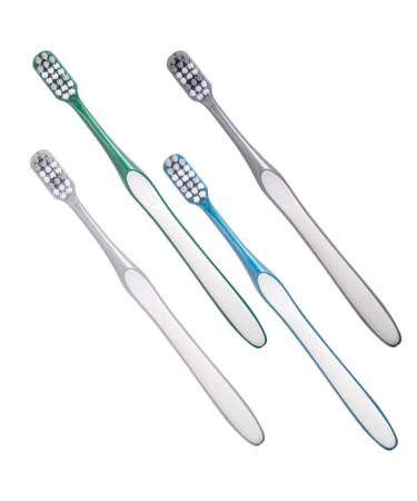 Beaupretty 4 pieces men toothbrush large head toothbrush cleaning toothbrushes plastic tooth cleaning tools manual toothbrush travel toothbrush plastic cleaning