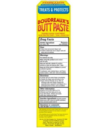 Boudreaux's Butt Paste Original Diaper Rash Cream 4 oz. Tube - Pack of 5 - Buy Online on GoSupps.com