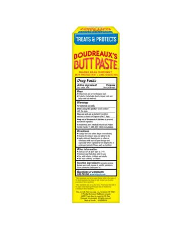 Boudreaux's Butt Paste Original Diaper Rash Cream 4 oz. Tube (Pack of 3) - Fast Acting Relief for Baby's Skin - Buy Online on GoSupps.com