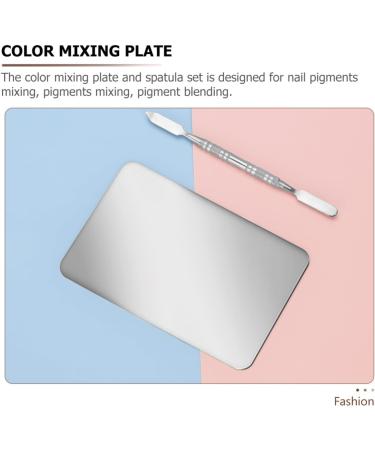 Palette de Maquillage en Acier Inoxydable avec Spatule Kit Cosm tique Portable pour M langer Fond de Teint Pigments et Nail Art Outil Indispensable pour Maquilleurs - Buy Online on GoSupps.com