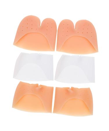 Healifty 3 Pairs Toe Sleeve Shoe Toe Protector Breathable Socks Toe Topper Socks Feet Pads for Heels Tiptoe Cover Breathable Toe Covers Flexible Toe Cover Toe Protective Sleeve Tiptoe Pads