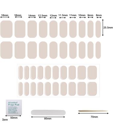 Semi Cured Gel Nail Strips 24 PCS Gel Nail Polish Stickers Wraps Adhesive Gel Nail Stickers with Nail File Stick and Sealing Strip(E) - Buy Online on GoSupps.com