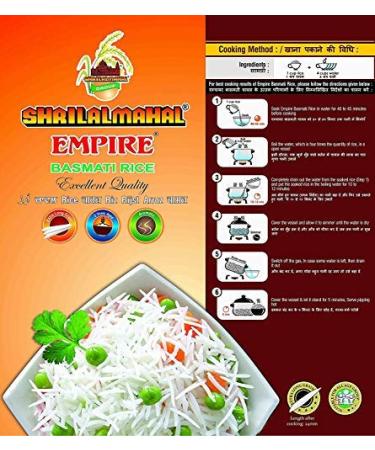 SHRILALMAHAL Empire Basmati Rice 10lbs - Finest Quality Premium Basmati Rice - Buy Online on GoSupps.com