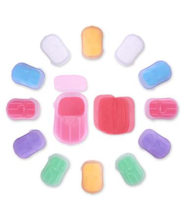 Bamsod 12 boxing soap paper leaves portable disposal travel fragrant bathing disc blade foam paper soap confetti slide flakes for laundry hand hand