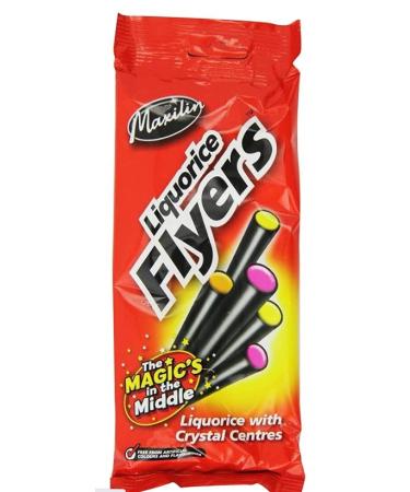 Maxilin: Liquorice Flyers 75g Delicious Tasty And Twisty Treat Gift Hamper Christmas Birthday Easter Gift (10)