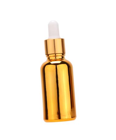 minkissy 1pc Medical Dropper Bottle Glass Pipette Bottle Refillable Drop Bottle Oil Dropper Bottle Lab Dropper Bottle Glass Dropper Bottle Travel Accessories Bottling Silver 9.4x2.8cm Golden