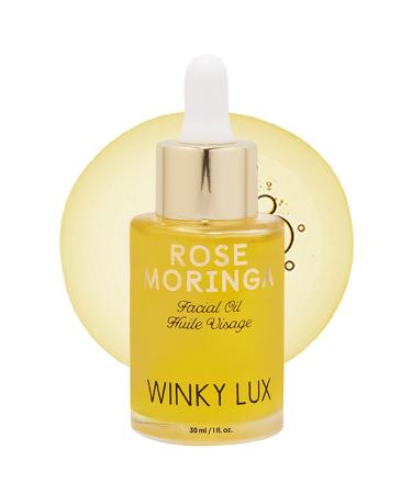 Winky Lux Rose Moringa Facial Oil Rosehip Oil for Face Anti-Aging Face Oil Nourishing Glow Serum Facial Massage Oil Support Skin Barrier & Even Skin Tone