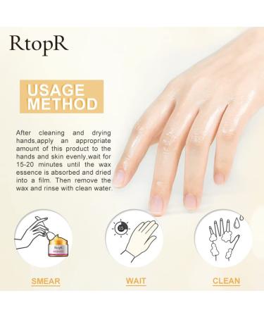 RtopR Hands Care Paraffin Moisturizing Peel off Hand Wax Mask 1.75oz - Hydrating, Exfoliating, Nourishing, Whitening - Buy Online on GoSupps.com