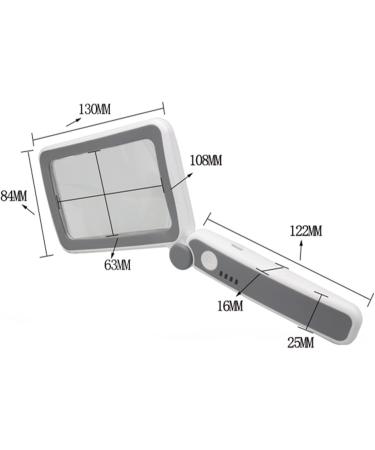IOOOFU Magnifying Glass LED Illuminated Eye-Loupe Magnifier Handheld Magnifying Lens for Coin Stamps Reading Rechargeable ABS- Acrylic Metal - Buy Online on GoSupps.com