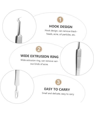 DRESSOOS 3pcs Clip Remover Pimple Tools Curved Pimple Tweezers Extractor Double Head Popper - Buy Online on GoSupps.com