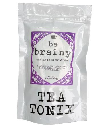 BE BRAINY Tea for Mental Clarity with Gotu Kola Hawthorn Berries and Gingko 60g (2.12oz) - a Green Tea to Help with Memory Concentration and Focus