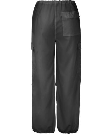 Shop Y2K Women s Parachute Pants | Vintage Baggy Cargo Pants Streetwear - Lang Loyal 07 Gray S - Buy Online on GoSupps.com