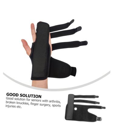 FRCOLOR Hand Protector Splint - Sports Finger Stabilizer for Joints & Fractures | 1pc Black Right | International Shipping - Buy Online on GoSupps.com