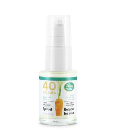40 Carrots Carrot & Cucumber Eye Gel with Retinol for All Skin Types - Smooths Fine Lines & Reduces Wrinkles  Crow's Feet  Dark Circles  Under Eye Bags | Paraben Free (0.5 fl oz)