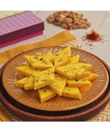 Festival Special Premium (Kesar Kaju katli 250g) Delicious Indian Traditional Sweets To Sweeten Up Your Celebration Best Gift For All Occasions Marriage Diwali Holi Raksha Bandhan Sold By Kidzbuzz - Buy Online on GoSupps.com