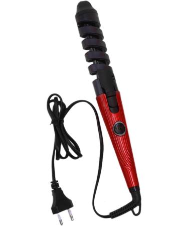 Hair Curling Wand Portable Hair Curler | Hair Straightener and Curler 2 in 1 Portable Automatic Hair Curler Wand for Long Short Hair Red US - Buy Online on GoSupps.com