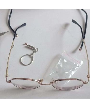 Dookaa Glasses Brackets - Metal Spare Parts for Sunglasses Repair | Double Tooth Spacing 1mm | 1 Pair of Gold - Buy Online on GoSupps.com