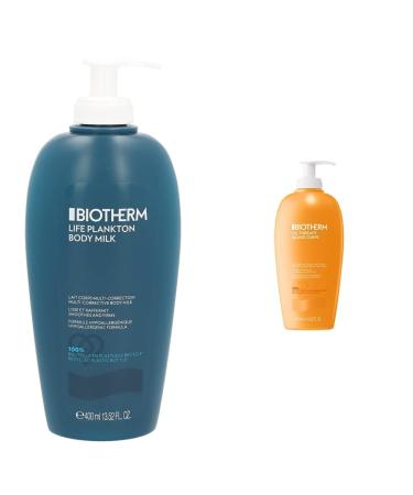 Biotherm Life Plankton Renewing body milk with life plankton and oils intensively regenerating body lotion for tighter and hydrated skin body cream for particularly sensitive skin 400 ml bundle with body lotion