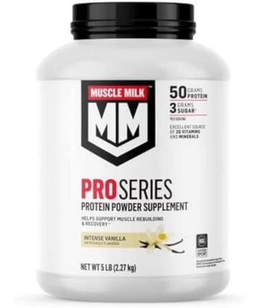 Muscle Milk Pro Series Protein Powder Supplement Knockout Chocolate 5 Pound & Pro Series Protein Powder Supplement Intense Vanilla 5 Pound Knockout Chocolate + Supplement 28 Servings (Pack of 1) - Buy Online on GoSupps.com