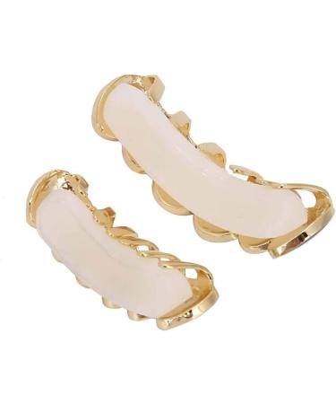 Verdant Touch Hip Hop Grillz Tooth Set - Shiny Multicolor Gold Halloween Accessories for Trendy Smile - Buy Online on GoSupps.com