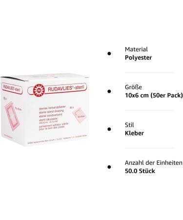 NOBAMED Paul Danz AG Sterile Bandage Plaster 6x10 cm - Pack of 50 | International Shipping Available - Buy Online on GoSupps.com