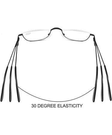Half Frame Metal Moon Reading Glasses 4 Pack - 1.50 Strength - Black Half Frame Readers for Men and Women - Buy Online on GoSupps.com