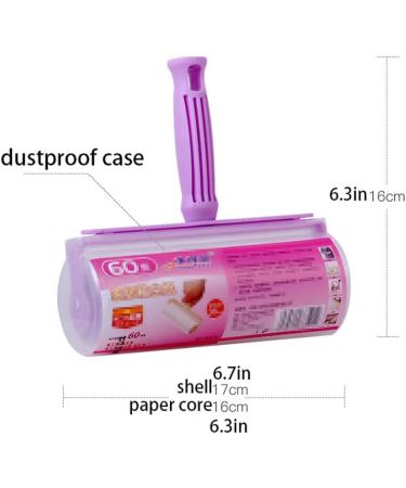 16cm Large Surface Lint Roller with 7 Refills - Effective Pet Hair Remover for Clothes & Furniture - 420 Sheets - Purple Rodillo Quitapelusas - Buy Online on GoSupps.com