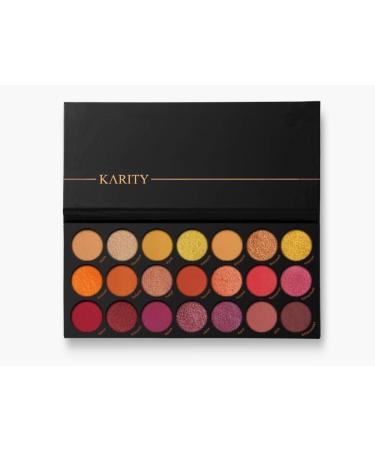 Karity 21 Picante Highly Pigmented Professional Warm Eyeshadow Palette - Everyday Makeup Shadow Palette with Intense Pigment