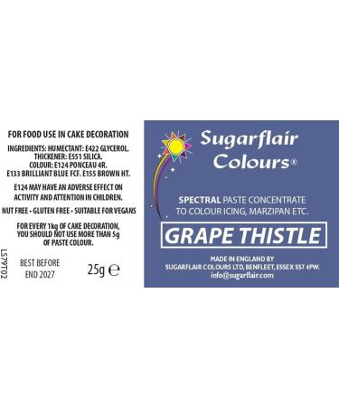 Sugarflair Grape Thistle Spectral Food Colouring Paste - 25g | Highly Concentrated Dye for Sugar Pastes, Buttercream, Royal Icing, and Cakes - Buy Online on GoSupps.com