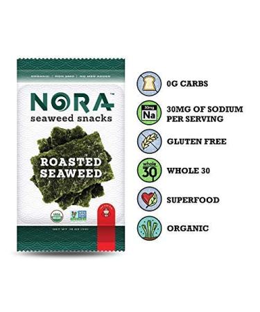 Organic Roasted Seaweed Snacks - Vegan Dairy Free Nori Sheets - 12 Pack - Buy Online on GoSupps.com