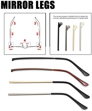 Universal Metal Eyeglass Leg Repair Tool - Non-Slip Spectacle Accessories - Replacement Frame Arm - Black - Free Size - Buy Online on GoSupps.com