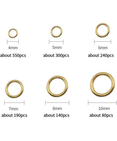 1500Pcs Mixed Sizes Open Jump Rings for Jewelry Making with Storage Box & Tool - Gold Finish - Buy Online on GoSupps.com