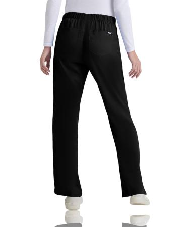 BARCO Grey's Anatomy Riley Scrub Pant - Women's Elastic Back Waist Flared Leg Pant, Large Black - Buy Online on GoSupps.com