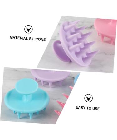 Combined Silicone Shampoo Brush Set - 4 in 1 Hair & Scalp Cleaning Massage Brushes for Healthy Hair Care - Buy Online on GoSupps.com