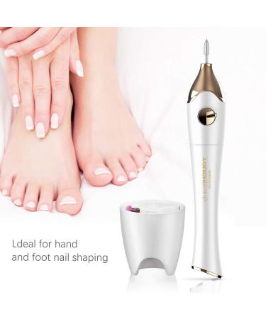 TOUCHBeauty Electric Nail File 5in1 Professional Manicure Pedicure Kit with Stand - Golden TB-1335 - Buy Online on GoSupps.com