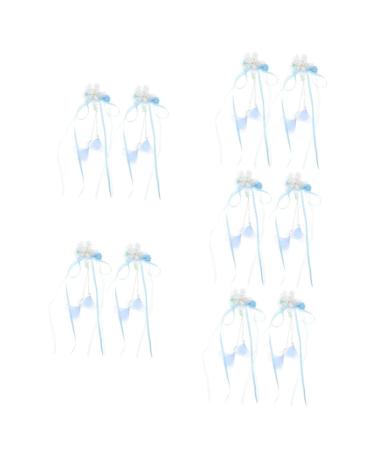 Beaupretty 5 Pairs tassel flower hair clip hair accessories for kids flower headpiece kids hair accessories flower hair accessories blue hair accessories hair clips big flower hairpin child