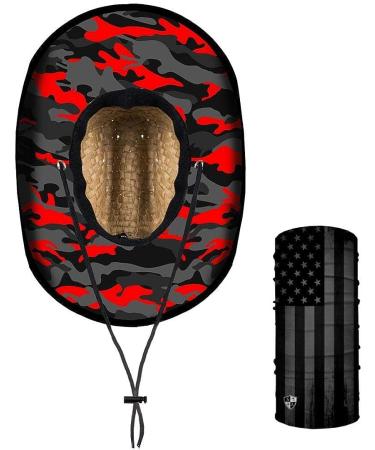 American Flag Cowboy Straw Hat | UPF 50+ Sun Protection | Fire B/O Military Camo Design - Buy Online on GoSupps.com