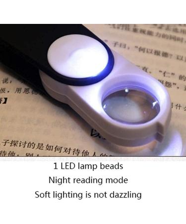 Magnifying Glass 5 Times HD Magnifier LED Light Magnifier Magnifier Magnifier Mini Folding Hand Magnifier Magnifier - Buy Online on GoSupps.com