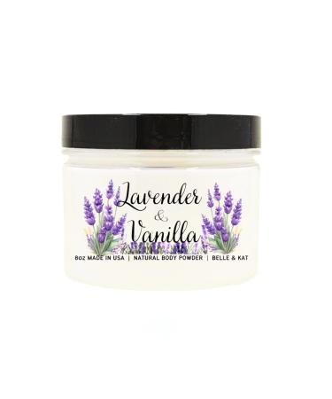Lavender & Vanilla Scented - Body Dusting Powder for Men & Women - 8oz Container - Talc Free Lavender Vanilla