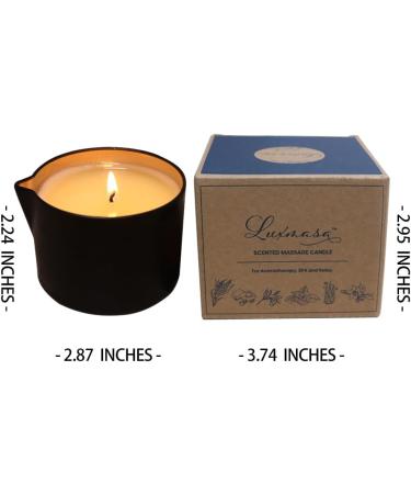 Natural Soy Wax Massaging Oil Candle - Moisturizing Shea Butter Body Candle for Massage - 6.35 OZ Rum and Raisin Scent - Organic Hand Care - Buy Online on GoSupps.com