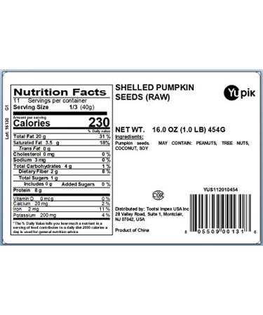 Buy Yupik Raw Shelled Pumpkin Seeds (Pepitas) 1 lb | Healthy Snack & Baking Ingredient - Buy Online on GoSupps.com