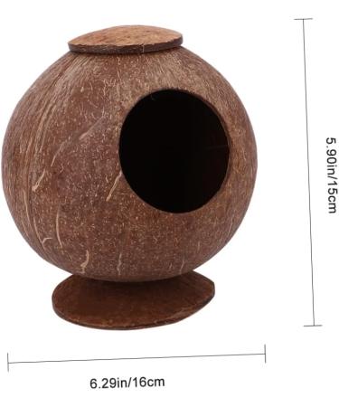 FOMIYES 2pcs Coconut Shell Charcoal Hamster Nest Small The Bed 16X15X15CMx2pcs Brownx2pcs - Buy Online on GoSupps.com