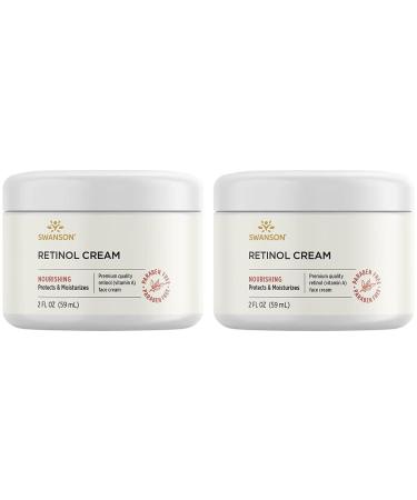 Swanson Retinol Cream 2 fl Ounce (59 ml) Cream (2 Pack) 2 Fl Oz (Pack of 2)